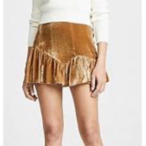 NWT LoveShackFancy Velvet Skirt